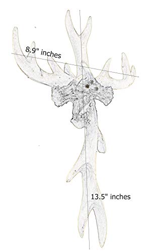 Bellaa Wall Art Cross Antler Deer Hunting Lodge Cabin Woodland Farmhouse Rustic Home Decor Christian Catholic Religious Gift Abstract Modern Indoor Outdoor Sculpture 14 inch