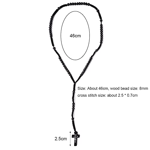 4 Pack Wooden Rosary Set, Catholic Prayer Beads in 4 Colors