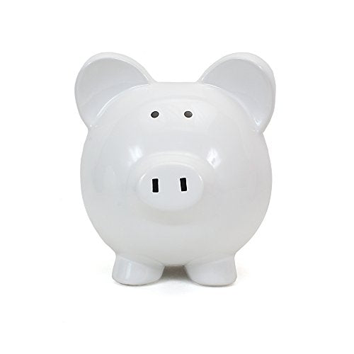 Child to Cherish Ceramic Piggy Bank, White - color: White