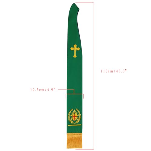 BLESSUME Church Clergy Pastor Reversible Stole - color: Green and Purple 1
