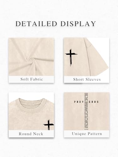 Jesus is King Shirt Christian Shirts for Men Oversized Religious Top - color: Apricot, size: XX-Large