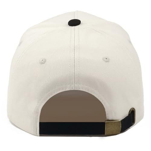Embroidered Christian Two-Tone Baseball Cap for Men & Women, Adjustable Dad Hat Christmas Easter Gift - color: Make Heaven Crowded, Black/Beige