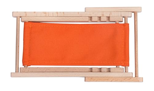 Foldable Wooden Cell Phone Stand, Phone Holder for Desk - color: Orange