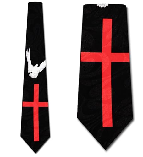 Steven Harris Religious Ties Mens Dove and Cross Necktie Christian Tie Faith Neckties for Men