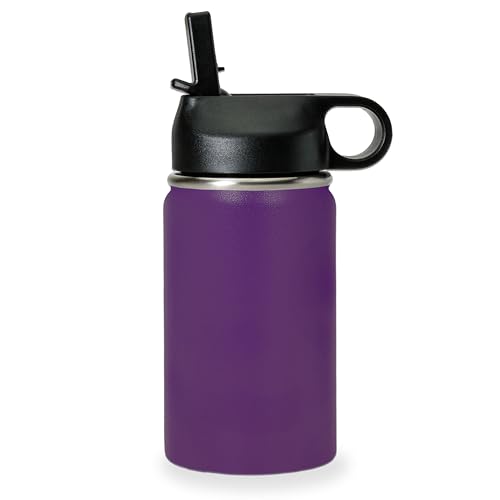 LaserGram Personalized 12oz Water Bottle, Bible Verse John 14-6 (Dark Purple) - color: Dark Purple, size: 12 Ounces