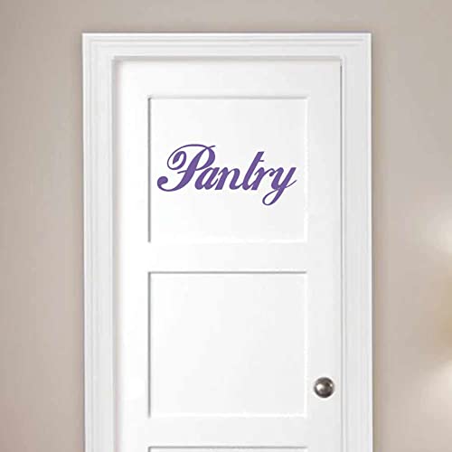 Scripty Pantry Text 11 inch Lavender Indoor Wall Vinyl Decal - color: Lavender, size: 11 Inches