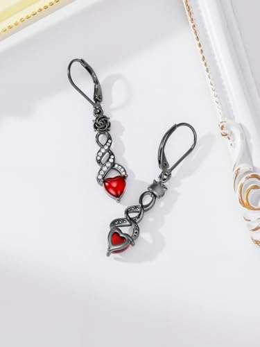HPQQ Earrings for Women Sterling Silver Dangle Earrings Birthday Christmas Jewelry Gifts for Women Wife Mom - color: White Gold-Celtic Knot