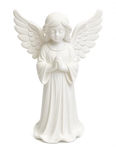 Praying Angel Figurine - 4.7 Inches Sculpted Hand-Painted Figurine for Home Decor or Garden, Communion Religious Gifts for Women