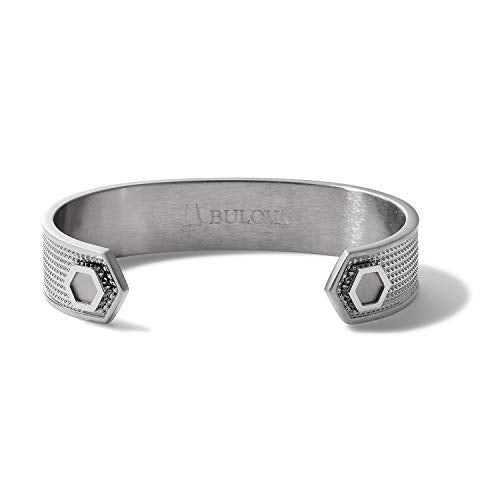 Bulova Jewelry Mens Precisionist Stainless Steel Cuff - color: Knurled Texture, size: Large