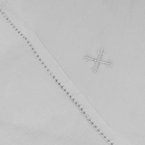mds Linen Weave Cotton White Greek Cross Purificators (3 Pack)