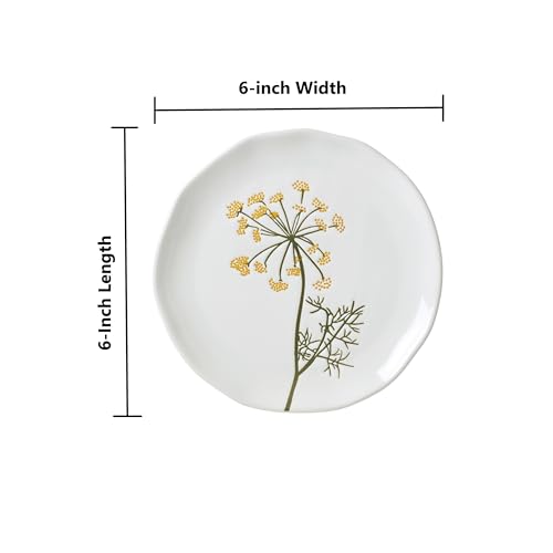 Lenox Wildflowers 4-Piece Tidbit Plates, Dessert Plate Set for 4 - style: Tidbit Plates, Set of 4