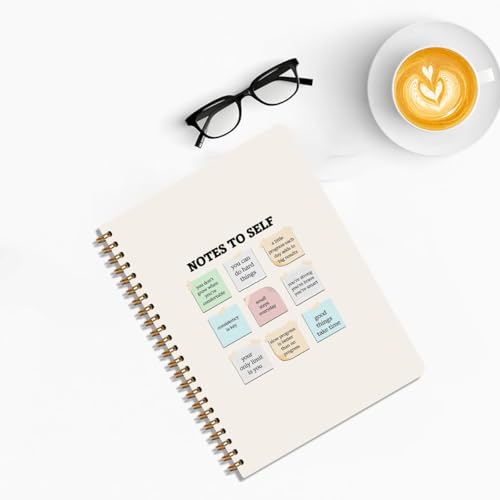 Note to Self Mental Health Journal,Inspirational Spiral Notebook - color: Notes to self