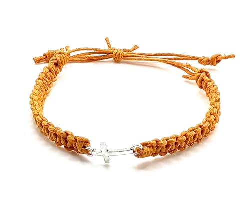Cross Hemp Bracelet - color: Gold