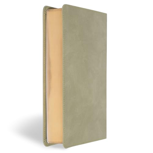 CSB Large Print Personal Size Reference Bible, Digital Study Edition, Sage Suedesoft LeatherTouch, Red Letter, Presentation Page, Sewn Binding, Cross-References, Full-Color Maps, Easy-to-Read Type