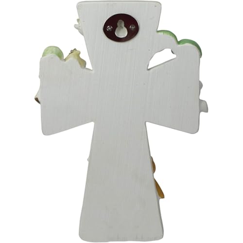 God Created Everything 7 inch Resin Stone Decorative Hanging Wall Cross