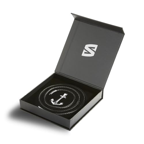 SERASAR Premium Leather Necklace Men | Stainless Steel Pendant | Secure Clasp | Three Colors | Jewelry Box Included - color: Silver, size: 50cm, style: Anchor
