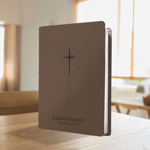 Personalized NLT Small Print Bible for Adults, Name Engraved, Standard Size - color: Taupe