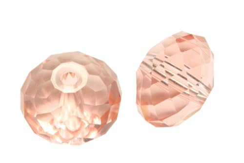 24pcs Adabele Austrian 6mm Rondelle Crystal Beads Lt. Padparadscha Pink - color: Light Padparadscha/Pink, size: 4mm x 6mm - 24pcs