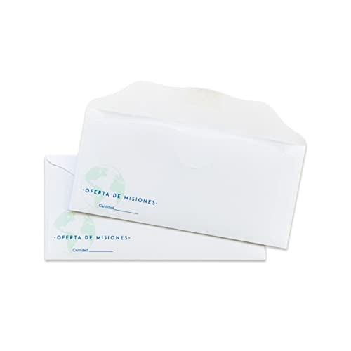 Spanish Missions Offering Envelopes for Church | 3" x 6 5/16" | Oferta de Misiones | CloseOut (100)