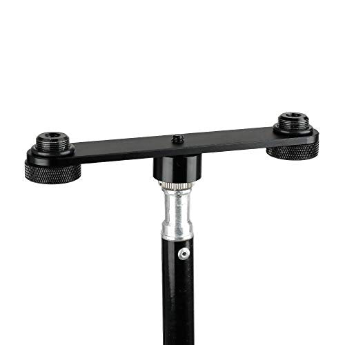 CAMVATE Double Microphone Mounts Bracket T-bar - 1958 - size: 3 cm (W) x 15 cm (L) x 2 cm (H)