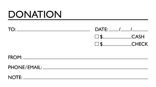 Generic Donation Currency Check Envelope - Tithe Church Offering Gift Charity - Gummed Seal - White with Black Ink - Pack of 100
