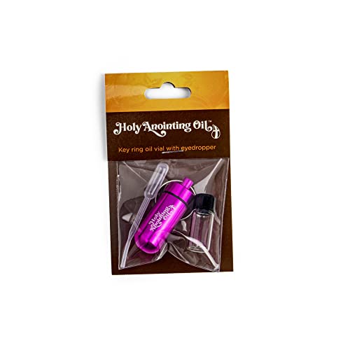 Logos Trading Post Anointing Oil Bottle with Pink Keychain Container - color: Pink