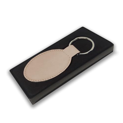 LaserGram Oval Keychain, Bible Verse Philippians 4-13, Personalized Engraving Included - color: Beige