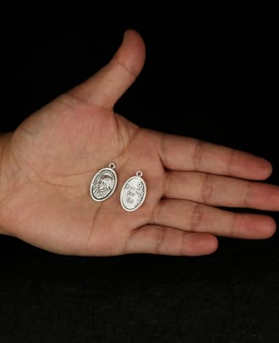 COTTVOTT Saint Therese of Lisieux/Saint Mother Teresa of Calcutta/Divine Mercy Jesus/Mater Dolorosa Patron Saint Medal Charm Pendant for DIY Rosary Necklace Bracelet Jewelry Making Part - color: 30pcs-Saint Teresa medal