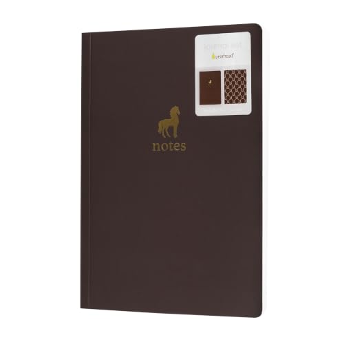 Pearhead Horse Journal Set of 2, Brown Softcover Lined Notebooks - color: Brown Horses Composition Notebooks, 2-Pack