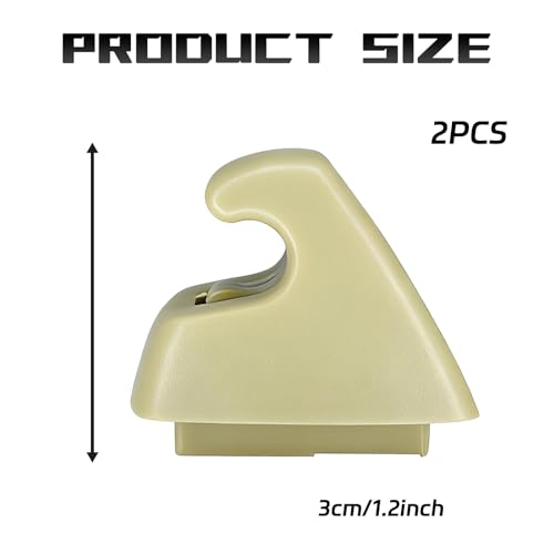 2PCS Sun Visor Clips for Cars, OEM 95994975 95994976 Anti Vibration Sun Visor Clips Retainer Car Accessories Sunvisor Support Bracket Hook Hanger Clip for Chevy Cruze Sonic Spark Buick (Beige) - color: Beige