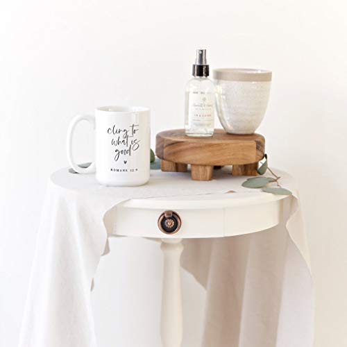 The Cotton & Canvas Co. Cling to What is Good Bible Verse, Religious, Scripture, Christian Porcelain Ceramic Coffee Mug - style: Cling to What is Good