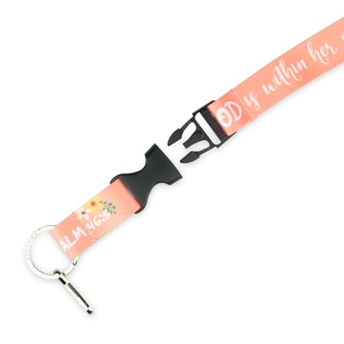 Limeloot Lanyard – Soft Neck Lanyard with Quick Release & Key Ring – ID Badge Holder & Keychain Lanyard for Men & Women - color: God is Within Her