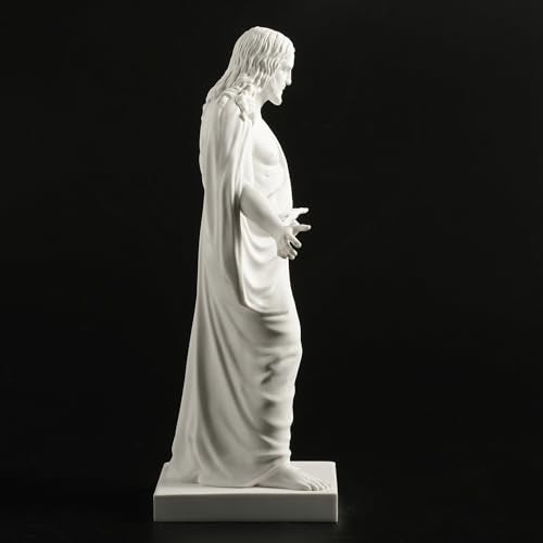 One Moment In Time S4 Christus Statue White Cultured Marble Hand Made Mormon LDS CTR - size: 10"