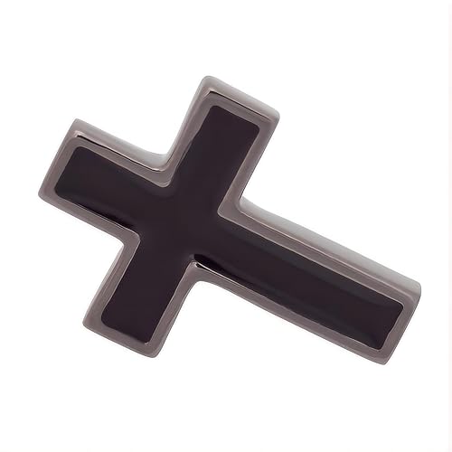 Women's Cross Brooch Lapel Pin Faith Fashion Jewelry - color: Mini Cross Black