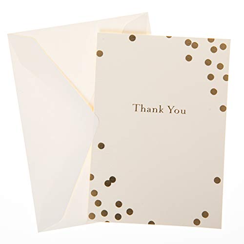 Graphique Box of Thank You Cards, Confetti - Includes 10 Cards with Matching Envelopes and Storage Box, Cute Stationery Made of Durable Heavy Cardstock, Cards Measure 3.25" x 4.75" - color: thank you confetti