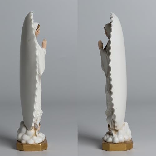 BC Catholic Our Lady of Guadalupe Statue, 7" H Virgen De Guadalupe Figure, Holy Mother Mary Religious Gift, Catholic Decor, Handpainted Renaissance Sculpture Purity & Grace Collection by Buildclassic - color: Gold&white Guadalupe