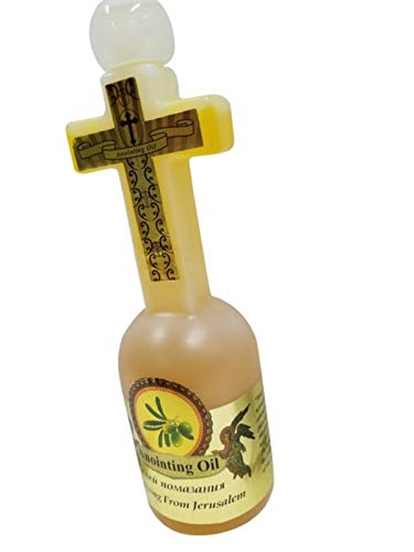 STRONG FAITH Blessed Holy Prayer Oil with Biblical Spices from Jerusalem (Cross Bottle Oil)