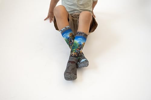 Bible Verse Socks for Kids, Christian Scripture Crew Socks, Faith Gift - color: Noahs