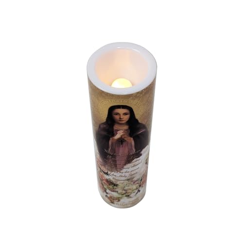 St Philomena LED Flameless Devotional Prayer Candle