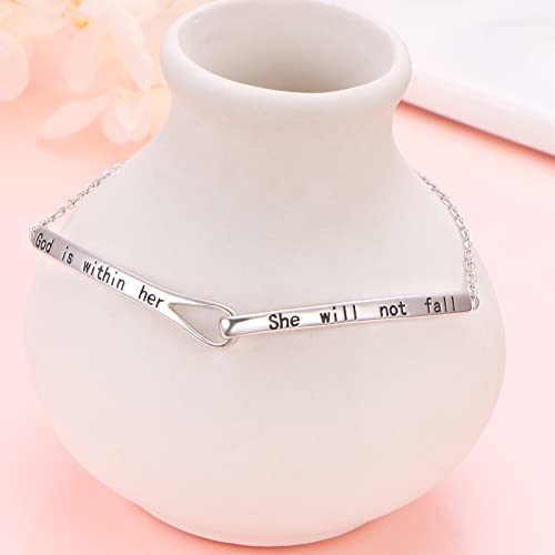 Sterling Silver Engraved Inspirational Adjustable Infinity Bracelet Graduation Gift for Mother Sister Best Friend Jewelry for Women