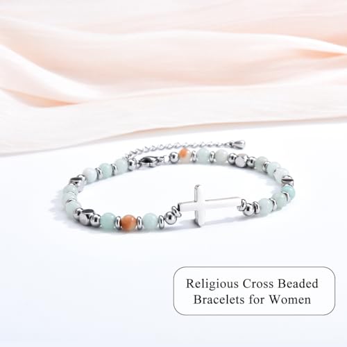 Christian Cross Bracelet for Girls Women, Easter Basket Stuffers - color: First Communion
