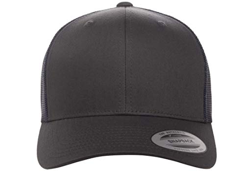 Yupoong Yp Classics Retro Trucker Cap - color: Charcoal/Navy, size: One Size, style: Single