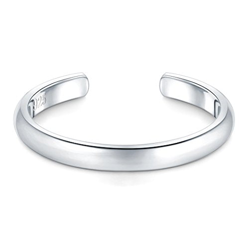 BORUO Toe Rings, 925 Sterling Silver or Waterproof Gold Plated, 2-4mm - color: 925 Sterling Silver 2mm Toe Ring