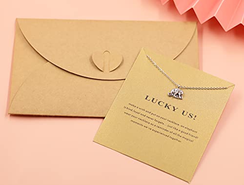 Baydurcan Silvery Necklace for Women Pendant Chain Friendship Necklace Gift - style: sliver elephant2
