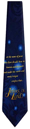 Mens Christian Themed Jesus Crosses Novelty NeckTie Ties - color: Black Gold