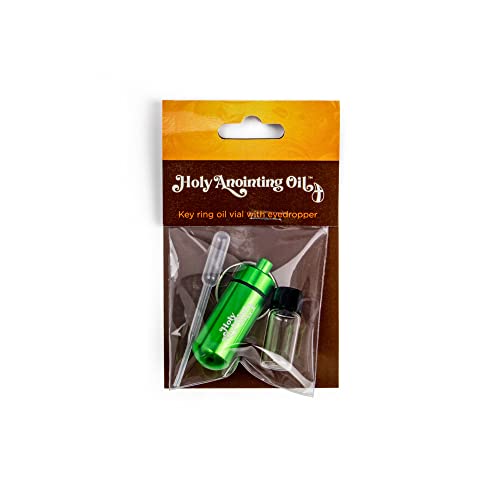 Logos Trading Post Anointing Oil Bottle with Green Keychain Container - color: Green
