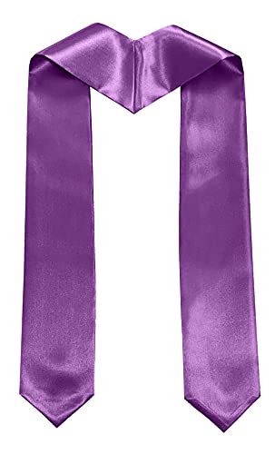 Priest White Stole 60 Inch Gold Cross Embroidery Church - color: Purple Stole + White Cross