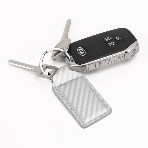 LaserGram Rectangle Keychain, Bible Verse John 3-16, Personalized Engraving Included - color: Carbon Fiber Silver