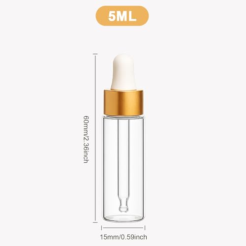 Mini Glass Dropper Bottle for Essential Oil,5ml 10pcs - style: 5ml