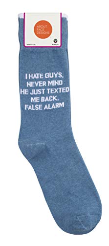 FUNATIC Socks with Funny and Profane Sayings, Sarcastic Gift for Men Women - color: I Hate Guys